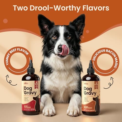 Everyday Dog Gravy - Premium Wet Dog Food Gravy Toppers for Dry Food – Tasty & Nutritious with Essential Vitamins and Supplements – Hip and Joint Supplement (Bacon & Beef Bundle)