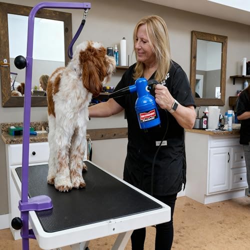 METROVAC Quick Draw Baby Blue Dog Dryer | Portable Pet Dryer & Dog Blow Dryer | 1.3 HP Variable Speed USA