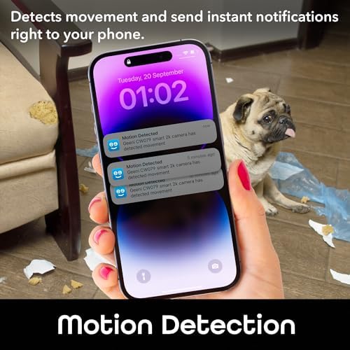 Geeni PetConnect Auto-Rotate Crystal-Clear 2K Quad HD Smart Pet Camera