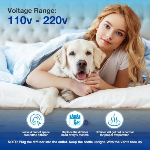 Dog Calming Pheromones Diffuser 6 in 1 Kit Appeasing Pheromone Diffuser to Calm (2, 4-Pack, 6 in