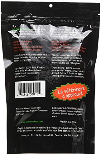 WildSide Salmon - Wild Alaskan Freeze Dried Salmon Treats for Dogs, 3 oz (3 Pack)