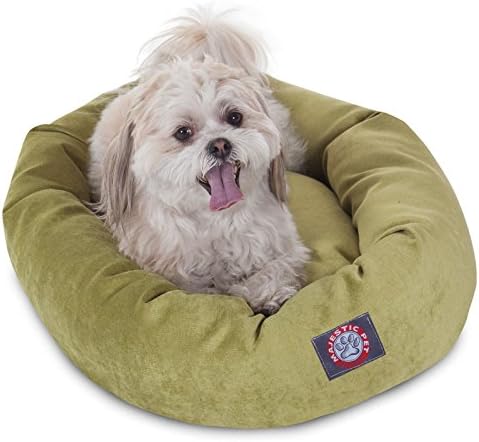 Majestic Pet Micro Velvet Dog Bed, 32 Inch Medium, Round, Washable, Azure