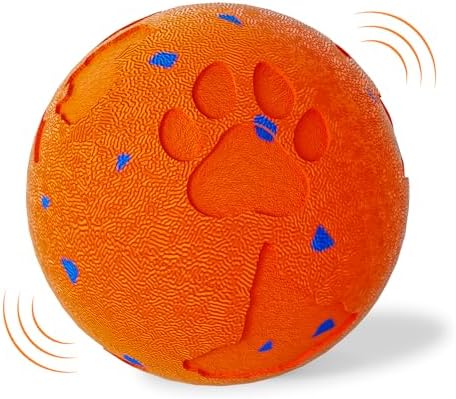 Interactive Dog Toy Ball, Smart Automatic Moving Dog Toy for Medium Large | Electric Vibrating Dog Toy, Rolling & Bouncing Interactive Dog Ball, E-TPU, IP54 Waterproof, 2 Modes, USB-C Rechargeable