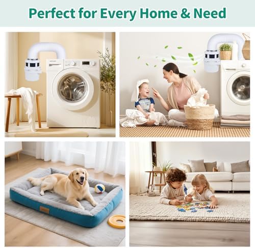 2026 Exclusive 3-in-1 Indoor Dryer Vent Kit - Dryer Lint Catcher Box Water Filter Bucket - Indoor Dryer Lint Trap for Electric Dryer | White No Duct Included