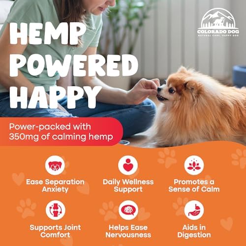 Colorado Dog Company Hemp Calming Chews for Dogs Anxiety Relief, 120-Pack, 120 Count