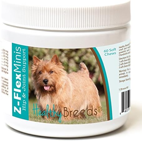 Healthy Breeds Norwich Terrier Z-Flex Minis Hip and Joint Support Soft Chews 60 Count