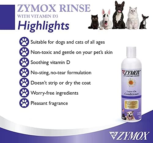 PET King Brands ZYMOX Leave-in Conditioner with Vitamin D3 for Cats & Dogs, 12oz