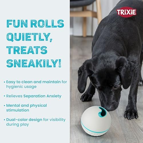 Trixie Treat Tumbler Snack Ball Dog Toy, Level 1 Interactive Treat Dispensing Dog Puzzle, Enrichment Toy, Medium