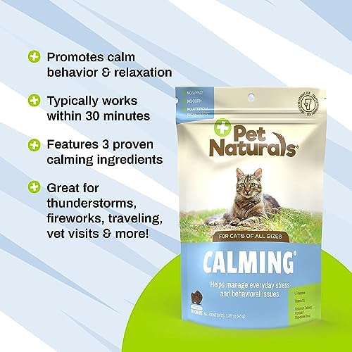 Pet Naturals Calming Chews for Cats, 30 Chews & BusyButter Easy Squeeze Calming Peanut Butter for Dogs, 6 Pouches