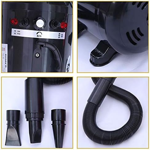 High Velocity Pet Hair Dryer,Dog Dryer Dog Blow Dryer Blower Grooming Dryer with Heater Dogs & Cats,1200W Motor Stepless Adjustable Speed,Reduce Noise, Heat Insulation
