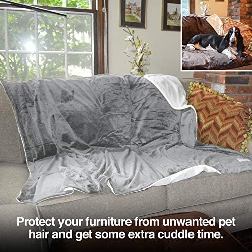 PetFusion Premium Dog and Cat Blanket, Grey or Brown