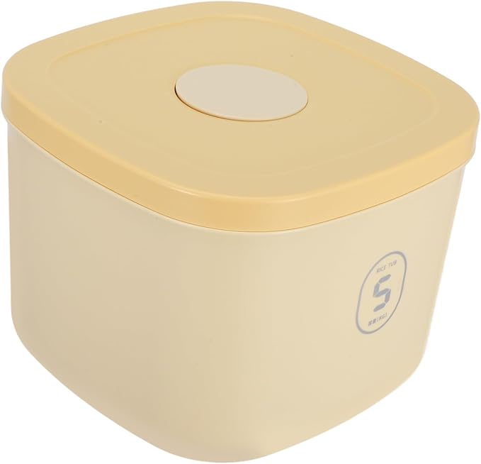 Pet Food Storage Bin Airtight Small Yellow Vacuum Seal Container Moisture-proof Cat and Dog, Small, Yellow