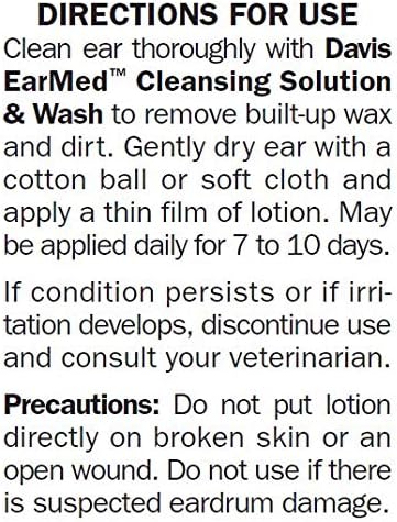 Davis EML02 EarMed Mite Lotion for Pets, 2 oz