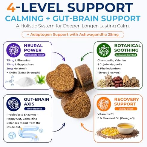 Dog Calming Chews 270 Count Dog Calm Treats Chicken Flavor for All Breeds, 270-Pack, 270 Count