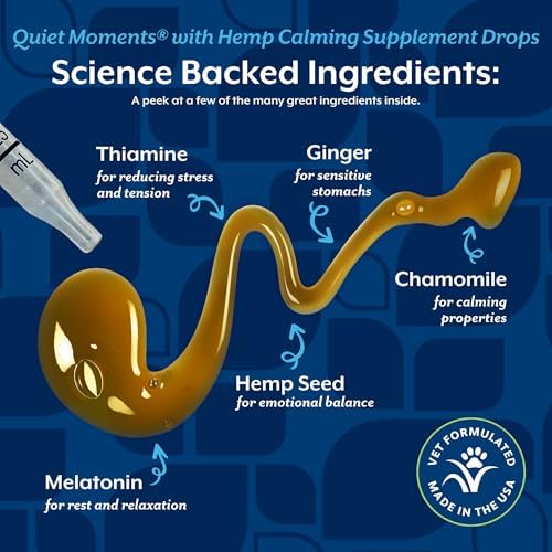 NaturVet Hemp Quiet Moments Calming Drops for Cat, 1oz