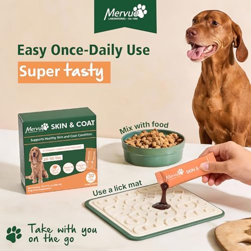 Mervue Skin and Coat Supplement for Dogs in Gel (30 Day Supply)