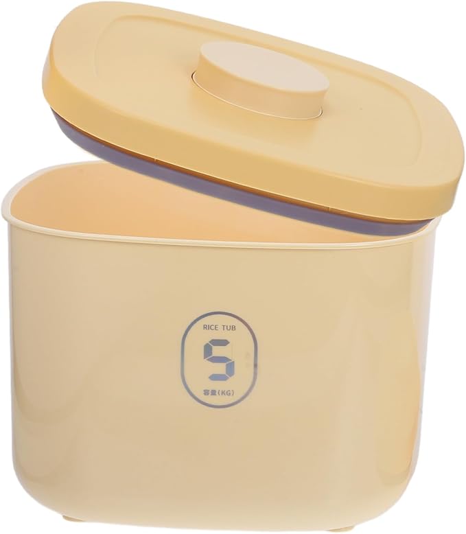 Luxshiny Vacuum Sealed Small Yellow Pet Food Storage Container Airtight Cat and Dog Food, Small, Yellow