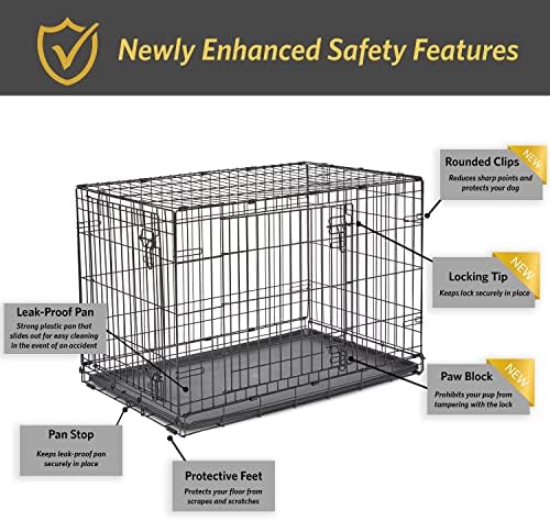 New World by Midwest 36-Inch Double Door Crate, M-L Breeds, 41-70 lbs