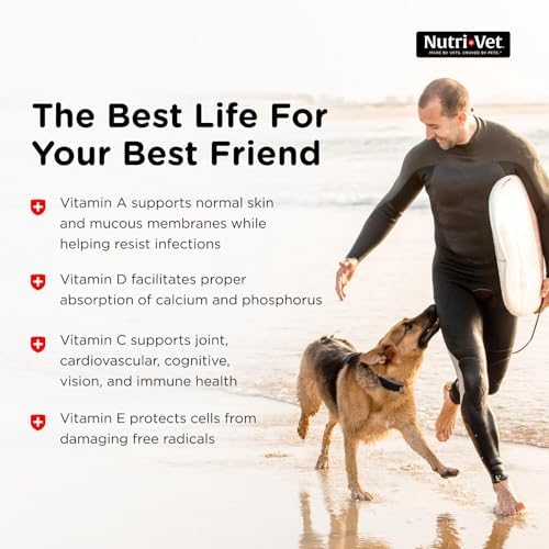 Nutri-Vet Senior-Vite Multivitamin, Dog Supplements, Immune Support, Pet Supplies, Vitamins for Dogs, Senior Essentials, Made in USA, Multivitamin for Pets, 120 Count | Daily Multivitamin, Senior Dog Vitamins, Dog Vitamins & Supplements, Immune Support...