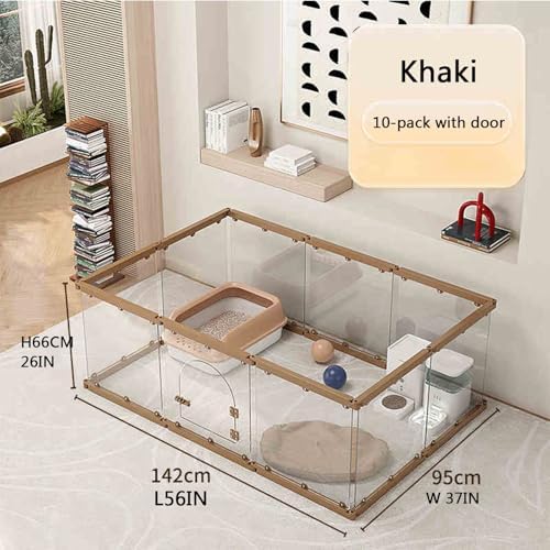 Acrylic Puppy Playpen, Safety Non-Slip Pet Gate, DIY Shape Combination for Indoor Use, Secure Transparent Dog Fence, 14-Piece Set