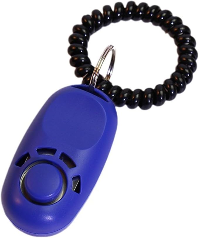Dog Training Clicker, Stretch Wrist Rope, Blue