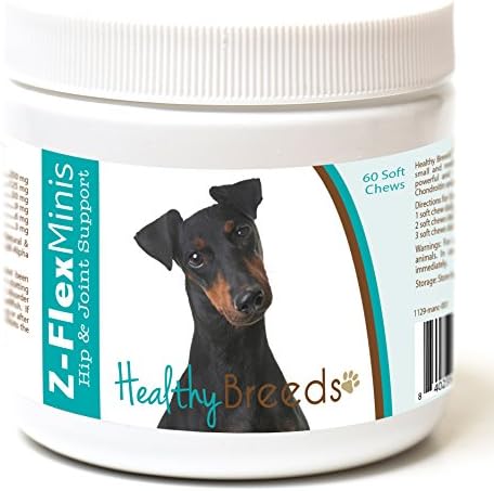 Healthy Breeds Manchester Terrier Z-Flex Minis Hip and Joint Support Soft Chews 60 Count
