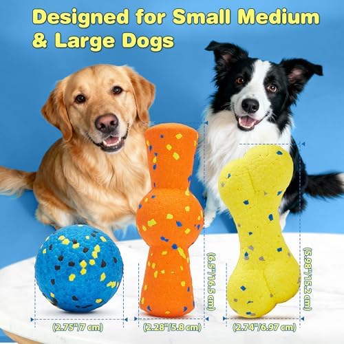 Kimee Dog Tennis Ball & Stick Chew Toys, 3-Pack