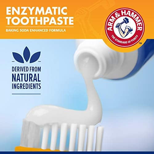 Arm & Hammer Tartar Control Dog Dental Kit, Beef Flavor, 3-Piece | Enzymatic toothpaste with toothbrush and fingerbrush, baking soda formula safe for puppies