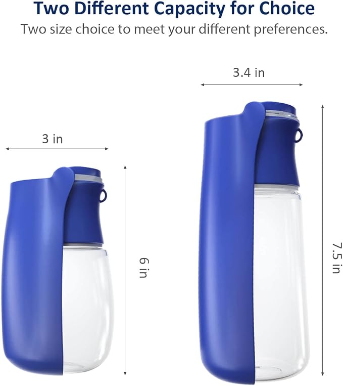 WePet Foldable Portable Dog Water Bottle with Drinking Feeder, 12oz