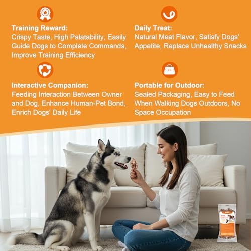 Beef Lung Dog Treats, All-Natural Single Ingredient, Dehydrated & Crispy, High Protein Low Fat Snacks for All Dogs