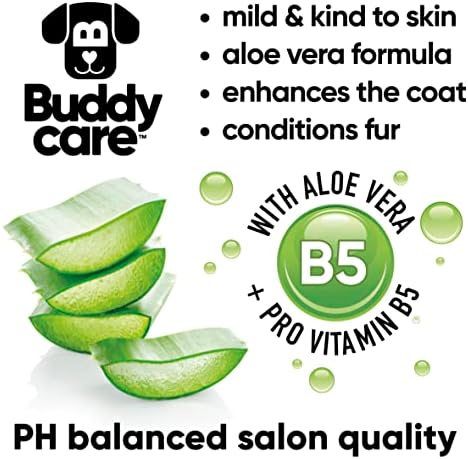 Buddycare Shed Control Dog Shampoo Aloe & Lemongrass Scented | with Aloe Vera and Pro Vitamin B5 (50.72oz)