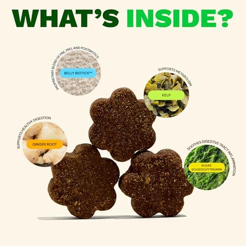 Get Joy Digestion Chews, Gut Health Supplement for Dogs, Vet Recommended Soft Daily Digestive Health & Immune Support with Prebiotics, Probiotics & Postbiotics, Made in USA, 90 Count