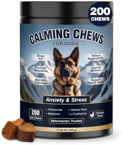 Calming Chews for Dogs 200ct, Melatonin, Chicken, 200-Pack, 200ct