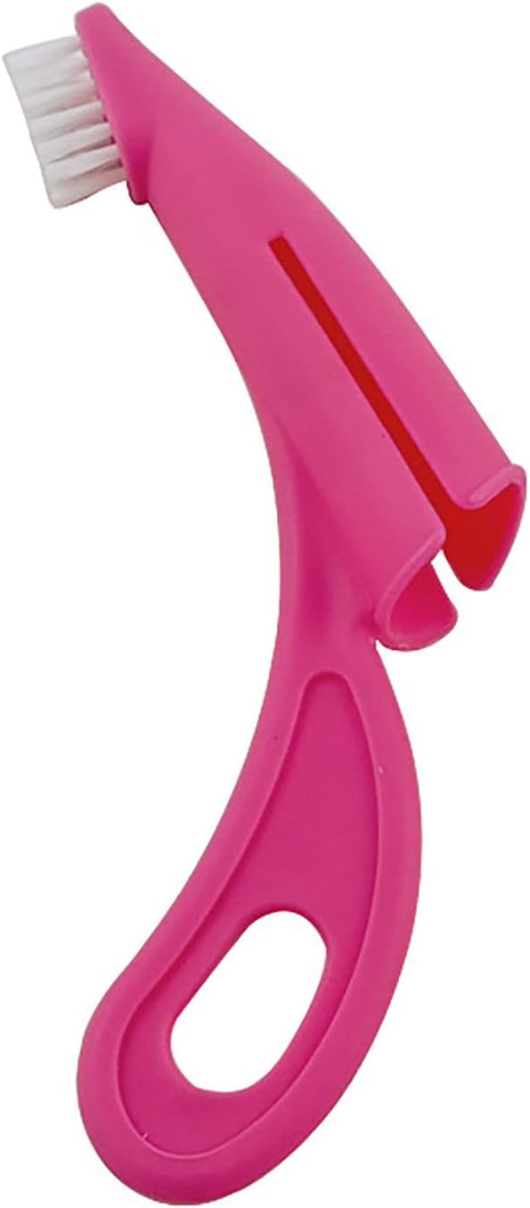 Dog Toothbrush, Tooth Brushing Kit for Dog Teeth Cleaning - Dental Care for Puppies, Cats & Small Pets, Nylon Remove Ergonomic Dog Finger Toothbrush (Red)