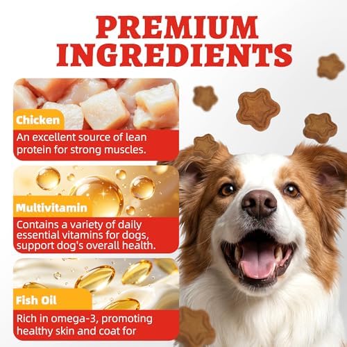 Just Try 15 OZ Multivitamin Dog Treats Vitamins for Dogs Puppy Training Treats Healthy Dog Treats