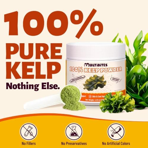 100% Kelp Powder for Dogs & Cats - Nutrition Supplement 4.23oz