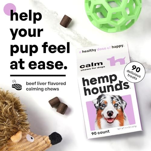 Hemp Hounds Melatonin Free Calming Chews for Dogs