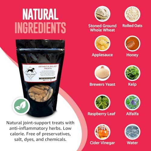Old Dog Cookie Company Hip and Joint Support Dog Treats – All Natural Arthritis Relief | Dog Supplement for Small, Medium & Large Breeds, Hip and Joint Chews for Dogs | 10 oz