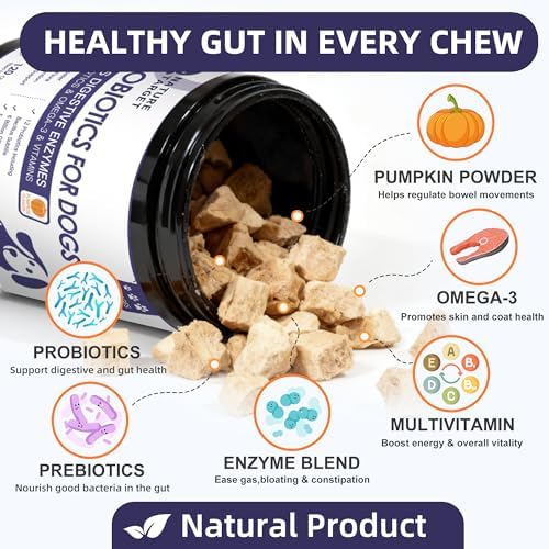NATURE TARGET Probiotics for Dogs, 6 Billion CFU, Pumpkin, 120 Chews