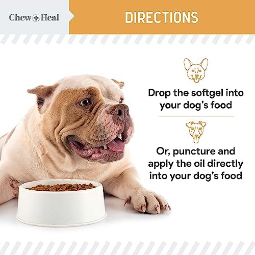 Omega 3 Fish Oil for Dogs - 180 Softgels, Wild Caught 1000mg