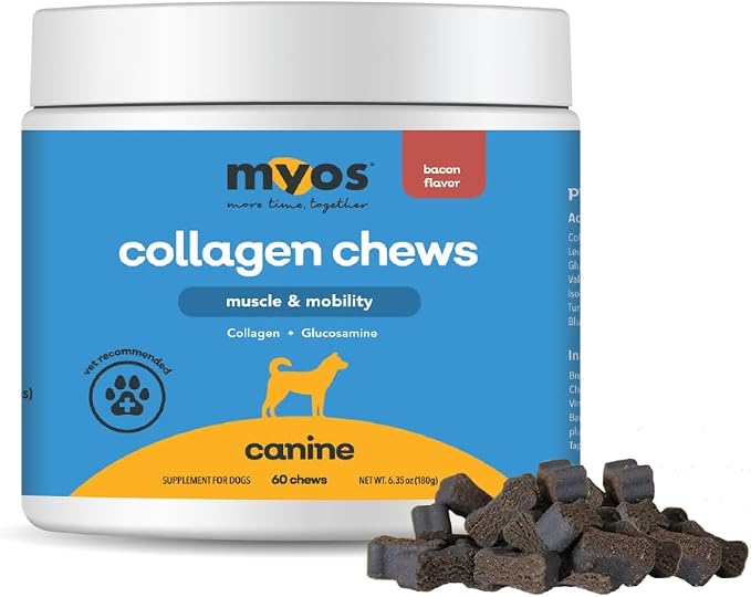 MYOS Canine Muscle & Mobility Chews - Dog Joint Supplement - 60 Count