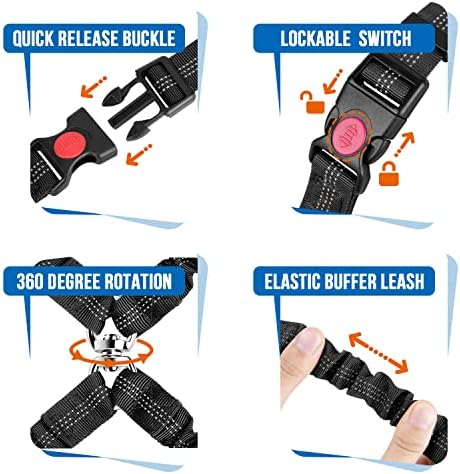 Lukovee Double Dog Car Seat Belt, No Tangle Headrest Restraint