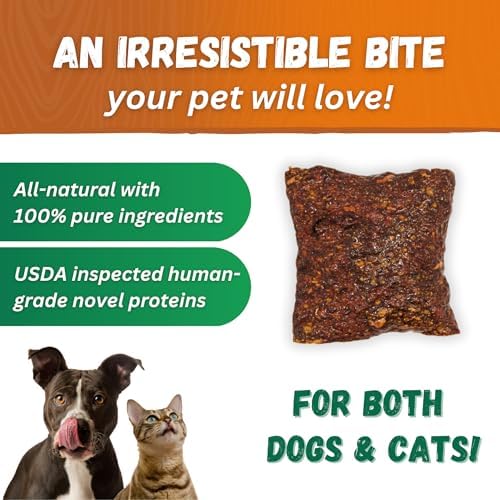 Dr. Becker's Bison Bites | 100% Pure Meat Protein | Grain Free Liver Training Treats for Dogs & Cats, 5 oz