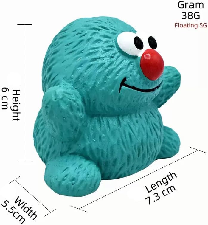 Squeaky Dog Toys, 2 Pack Squeaky Latex Grunting Dog Toy, 3 Inch Little Figurine Raising Hand Toys,Prank Nosie Maker Puppy Chew Toys Rubber Squeeze Gift Only for Small Dogs(Blue,Purple)