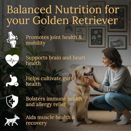 Multivitamins, Balanced Nutrition for Your Golden Retriever, 90 Count, Made in the USA with Real Bacon