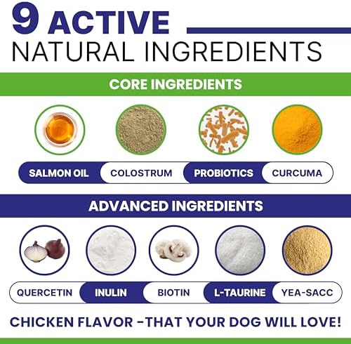 Allergy Relief Dog Chews - Itchy Skin Relief with Omega 3 + Probiotics