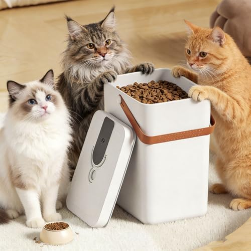 SUNGOOYUE Pet Food Storage Containers, Airtight Dog Cat Food Storage Container with Pump, for Kibble Rice Grain Cereal