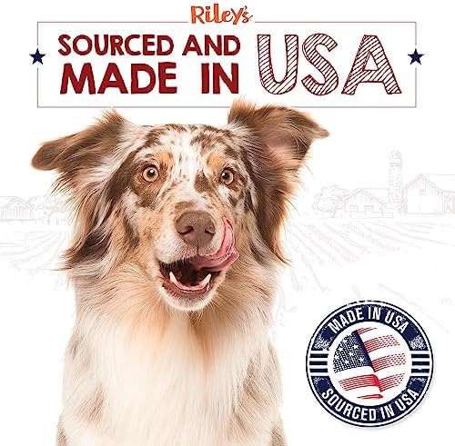 Riley's Premium Dehydrated Lamb Lung Dog Treats - Sourced in USA, Made in USA - Air Dried Crunchy & Delicious Lamb Dog Treats - 6 oz (Pack of 2)
