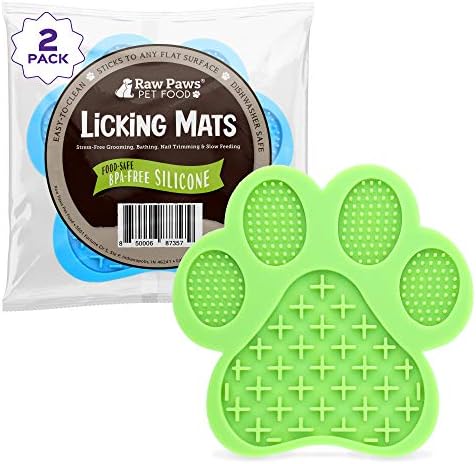 Raw Paws Licking Mats, 2-ct - Calming Lick Mat for Dogs & Cats - Easy Clean