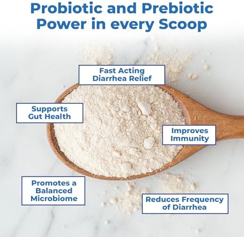 | S boulardii + FOS for Dogs and Cats | Probiotic and Prebiotic Powder | Support Gut Health, Diarrhea | 6 Billion CFU | 60g